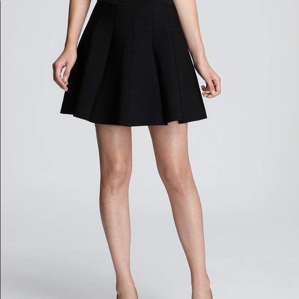 Parker black mid length skirt